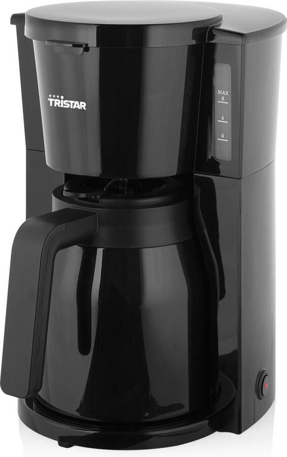 Tristar CM-1285 Koffiezetapparaat 1 liter Filterkoffie Thermoskan 10 kopjes koffie 900 watt Zwart Geschikt voor Camping