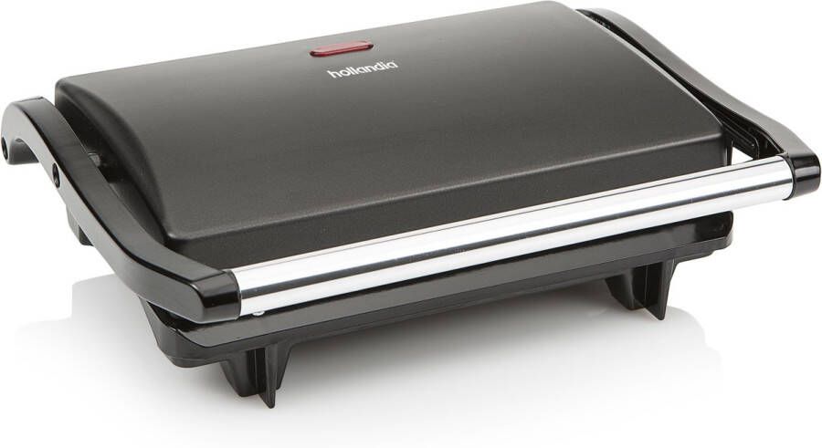 Tristar Contactgrill GR-2650 Panini Grill en Tosti-ijzer- Anti-aanbaklaag Zwevend deksel 700W RVS Zwart