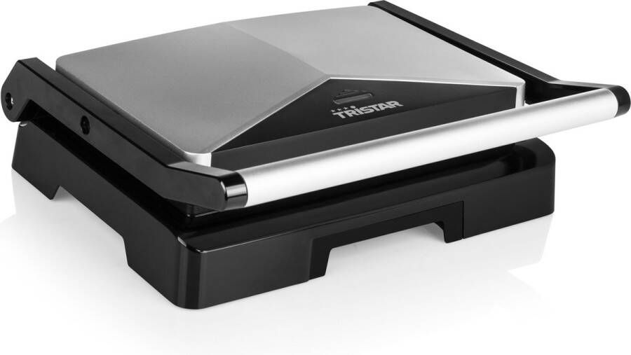 Tristar Contactgrill GR-2854 Panini Grill Tosti-ijzer Zwevende bovendeksel Anti-aanbaklaag 1000W RVS Zwart - Foto 3