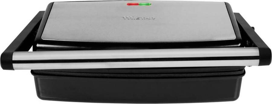Tristar Contactgrill GR-2859 Panini Grill Tafel grill Tosti-ijzer 180⁰ uitklapbaar 1500W RVS Zwart - Foto 3