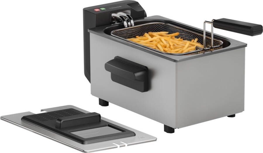 Tristar Frituurpan FR-9327 3 Liter Friteuse Pro 2000W Frituurmandje met afneembaar handvat Met koude zone en kijkvenster RVS - Foto 2