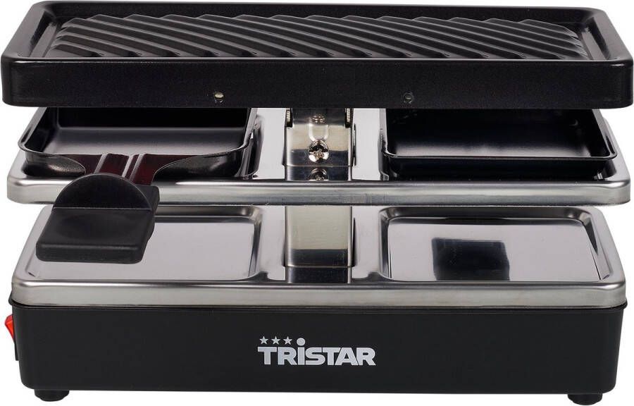 Tristar Gourmetstel RA-2741 Connectable Raclette – Uitbreidbaar en koppelbaar Gourmetset Set 1 stuk 2 personen Zwart - Foto 3
