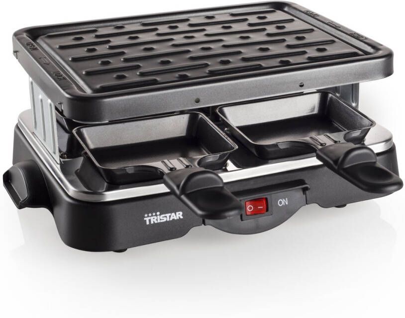 Tristar Gourmetstel RA-2949 Raclette Gourmetset 4 personen Geschikt voor gebruik op de camping Zwart - Foto 2