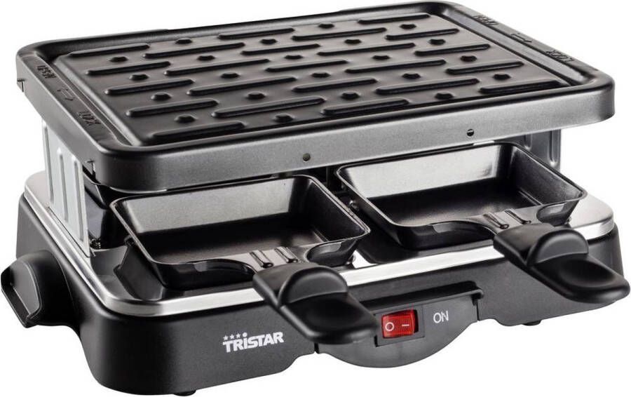 Tristar Gourmetstel RA-2949 Raclette Gourmetset 4 personen Geschikt voor gebruik op de camping Zwart - Foto 3
