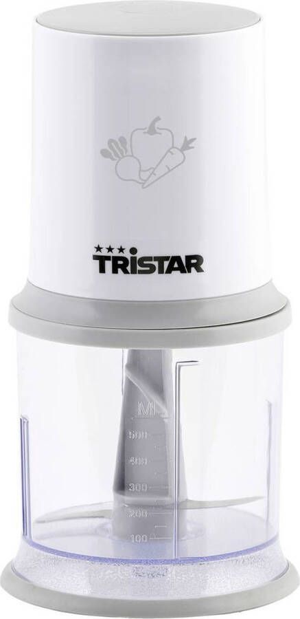 Tristar Hakmolen BL-4020 Chopper 500 ml RVS Hakmes Voor hakken en mixen Vaatwasmachinebestendige onderdelen Wit