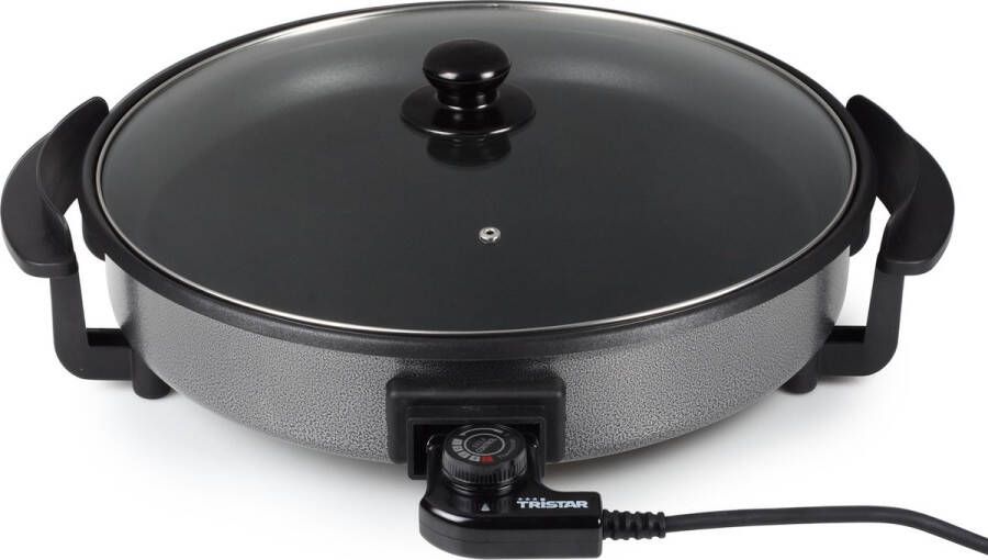 Tristar PZ-2964 Hapjespan – Elektrische Hapjespan met Deksel 40 cm – Snackpan XXL Anti-aanbaklaag en Regelbare Thermostaat 1500W Maximale temperatuur 280⁰ C Zwart - Foto 2