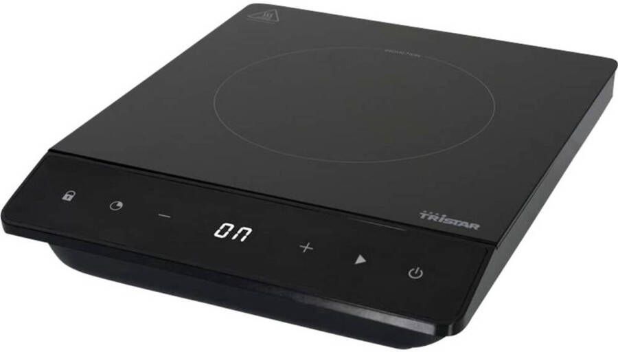 Tristar IK-6161 Luxe Inductiekookplaat – 2000W – LCD-Display – Timer tot 180 min – Veiligheidsglas Antislip Zwart