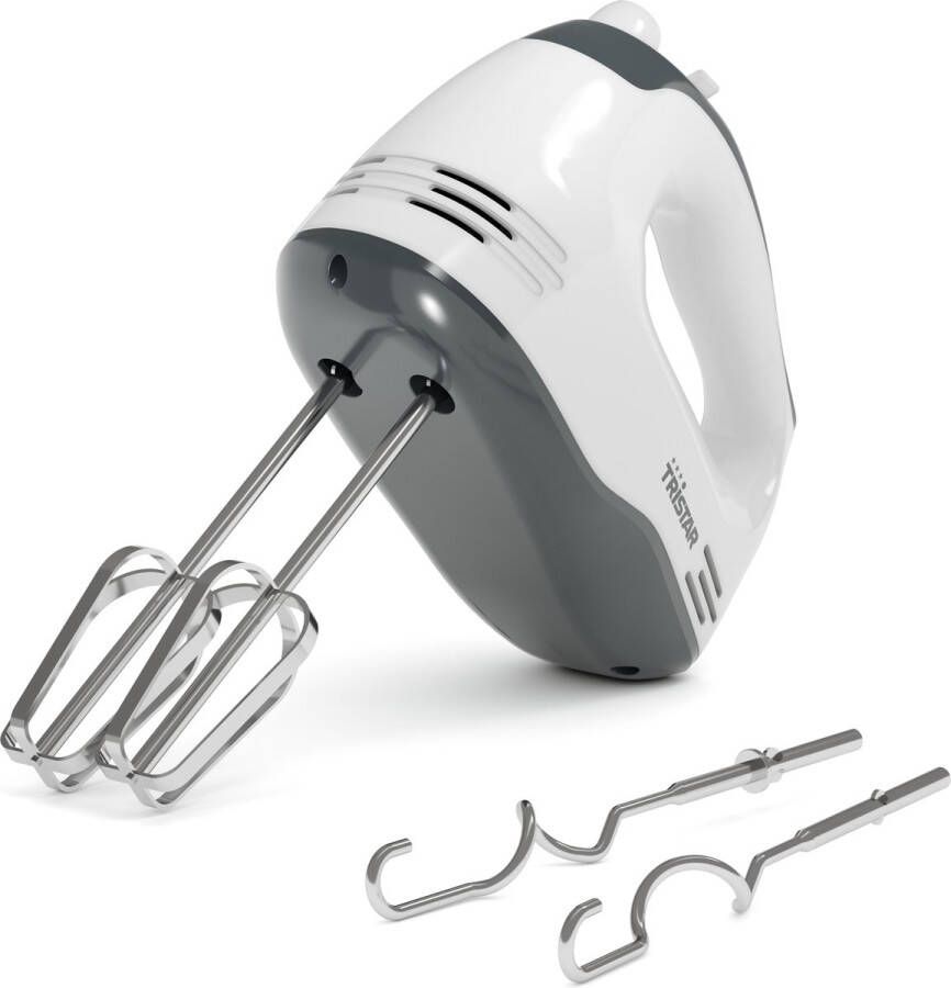 Tristar MX-4203 Handmixer – 5 Snelheidsinstellingen – 200 W RVS Kloppers en Deeghaken