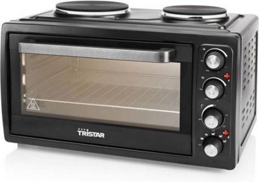 Tristar Convectieoven OV-1443 Vrijstaande oven met kookplaten Heteluchtoven 90⁰ tot 230⁰ 38 liter Zwart - Foto 3