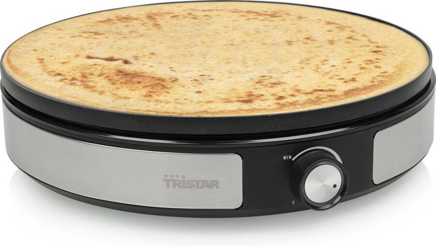 Tristar Pannenkoekenmaker 2-in-1 BP-2639 Pancakes maker met omkeerbare plaat Voor pannenkoeken en mini Pancakes Regelbare thermostaat – Inclusief Accessoires RVS - Foto 2