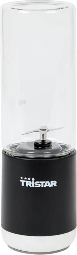 Tristar Portable blender draadloos smoothies stainless steel Mini blender 380ml USB oplaadbaar zwart