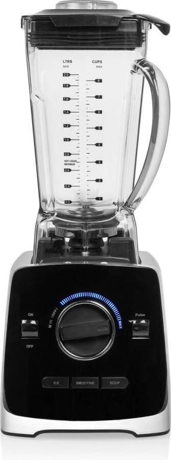 Tristar Power Blender BL-4473 – Blender smoothiemaker en ijscrusher 2 liter 2000 Watt Kan van Hoogwaardig Tritan Zwart - Foto 2
