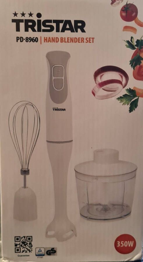 Tristar Staafmixerset PD8960 4 delig Blender 350W 2 snelheden wit