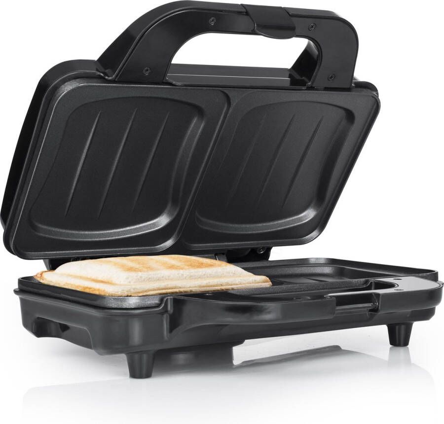 Tristar SA-3060 Tosti-ijzer – Tosti apparaat met anti-aanbaklaag Cool Touch Sandwichmaker 900 watt Zwart - Foto 1