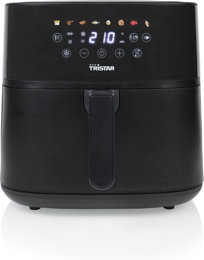 Tristar Airfryer 8 Liter – 2000W – Digitale Airfryer met LED Touchscreen – 8 Programma s – PFAS-vrije Antiaanbaklaag – FR-9071 – Zwart