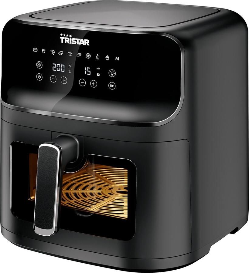 Tristar Airfryer FR-9039 Heteluchtfriteuse Zwart 7.5 liter PFAS vrij 1700W 10 voorgeprogrammeerde programma s
