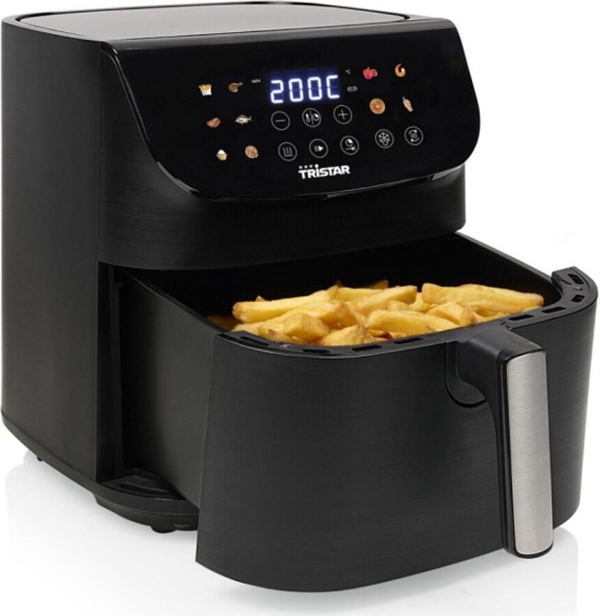 Tristar Airfryer FR-9073 9 l Heteluchtfriteuse Digitaal LED Touchscreen 12 programma's Zwart 1800 Watt