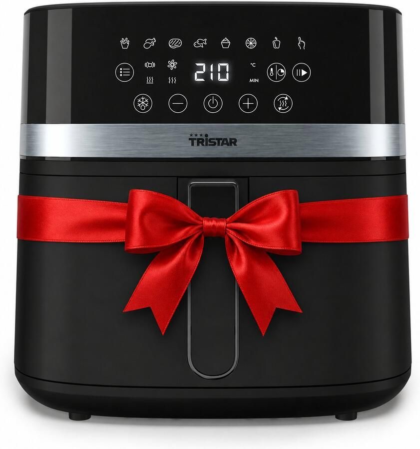 Tristar Airfryer FR-9418 8 Liter Heteluchtfriteuse Grote Capaciteit XXL PFAS Vrij 7 programma's Warmhoudfunctie 2000 Watt Zwart - Foto 2