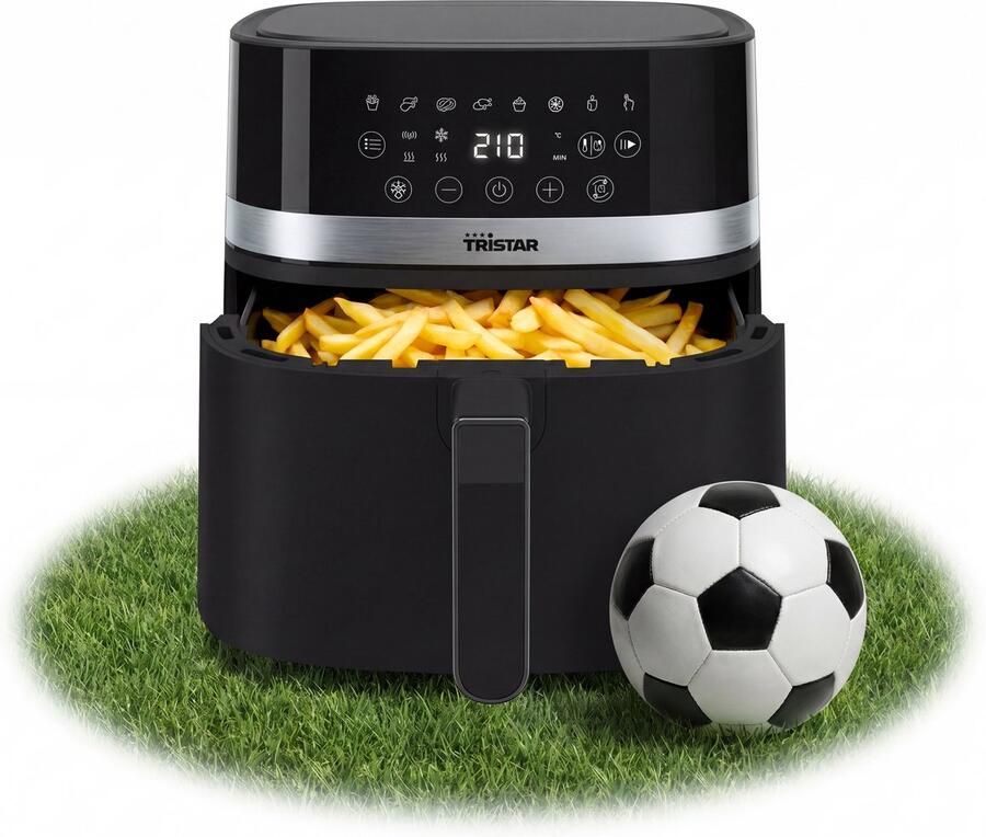 Tristar Airfryer FR-9418 8 Liter Heteluchtfriteuse Grote Capaciteit XXL PFAS Vrij 7 programma's Warmhoudfunctie 2000 Watt Zwart - Foto 3