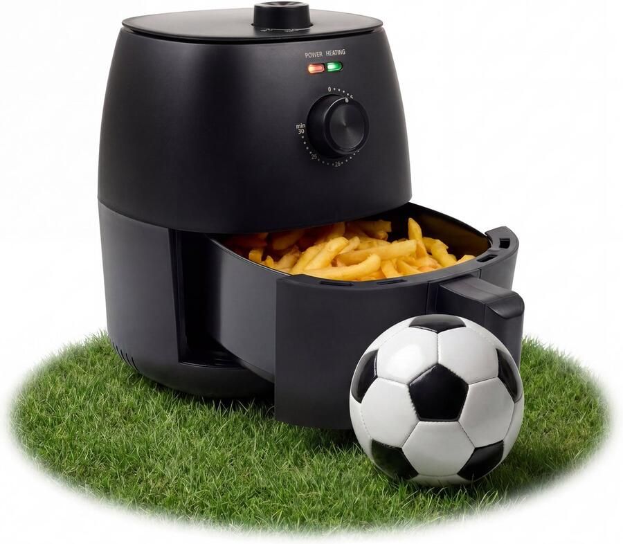 Tristar Airfryer FR‑9014 – Mini Crispy Fryer – 2 Liter – Compact Heteluchtfriteuse voor 1–2 Personen – 1150W – Vetarm Bakken – Zwart