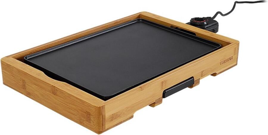 Tristar Bamboe Bakplaat Bamboo Grill Griddle 36 x 26 cm Zwart