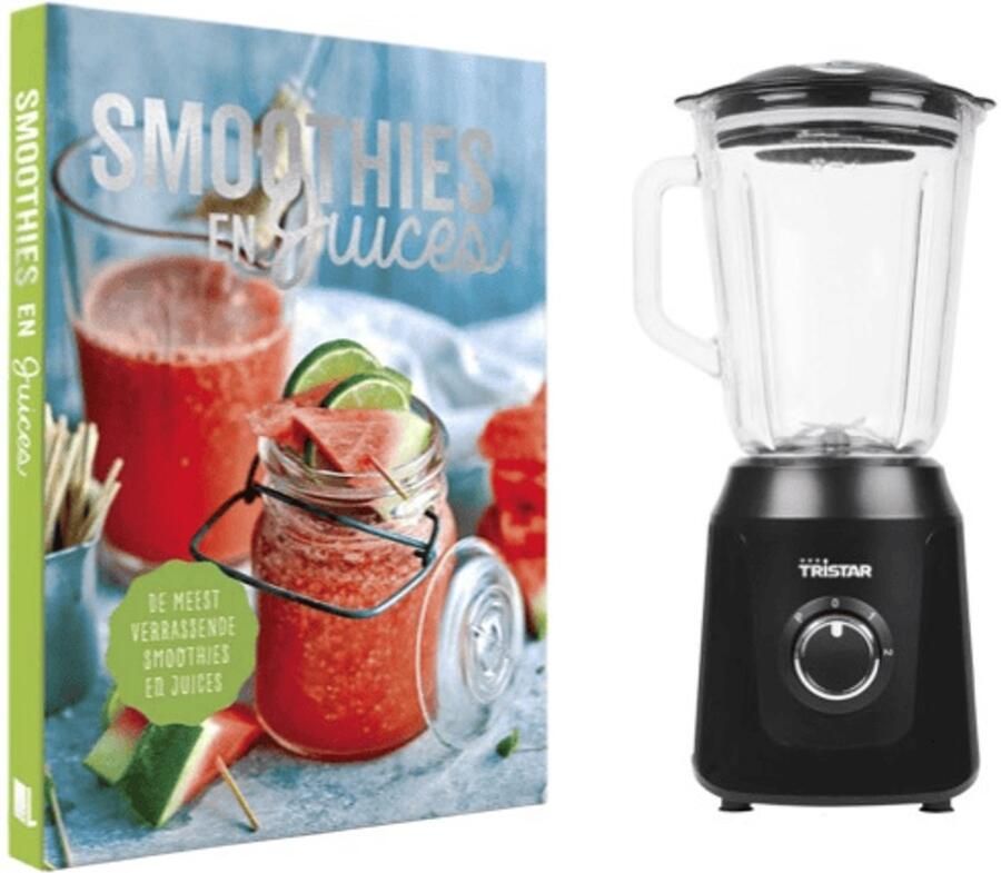 Tristar BL-4482 Smoothie Pakket Blender 1L 350W Smoothiemaker & IJscrusher Inclusief Receptenboek