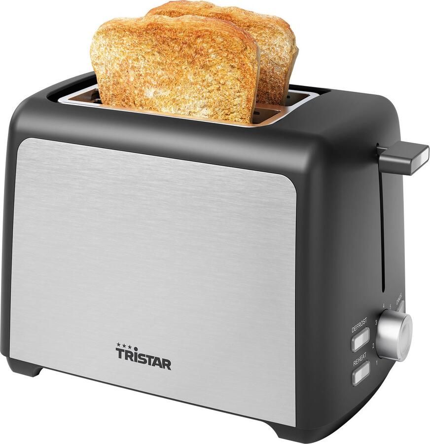 Tristar Broodrooster BR-1058 7 instelbare standen Roestvrijstalen afwerking Uitneembare kruimellade RVS