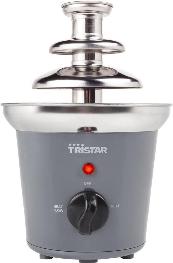 Tristar CF-1603 Chocoladefontein Moederdag cadeautje 3 Lagen Chocolade fondue Warmhoudfunctie RVS Design 4 personen