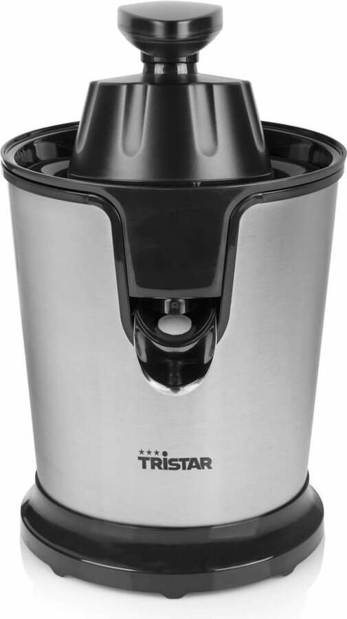 Tristar Citruspers CP-3002 Elektrische citruspers Twee verschillende perskegels Met pulpfilter druppelstop en pershendel RVS