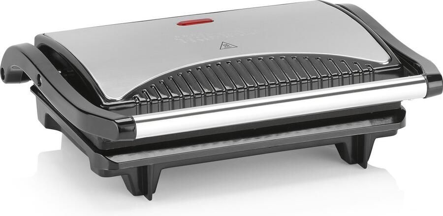 Tristar Contactgrill GR-2846 Panini Grill en Tosti-ijzer Anti-aanbaklaag Zwevend deksel 700W RVS Zwart - Foto 3