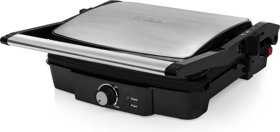 Tristar GR-2853 Contactgrill XL – Panini Grill Groot incl Tafelgrill Functie – Regelbare thermostaat RVS