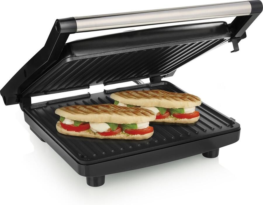 Tristar Contactgrill XXL GR-2858 Panini Grill XXL Tosti apparaat groot 30 x 26 cm bakoppervlakte Regelbare Thermostaat 2000 watt