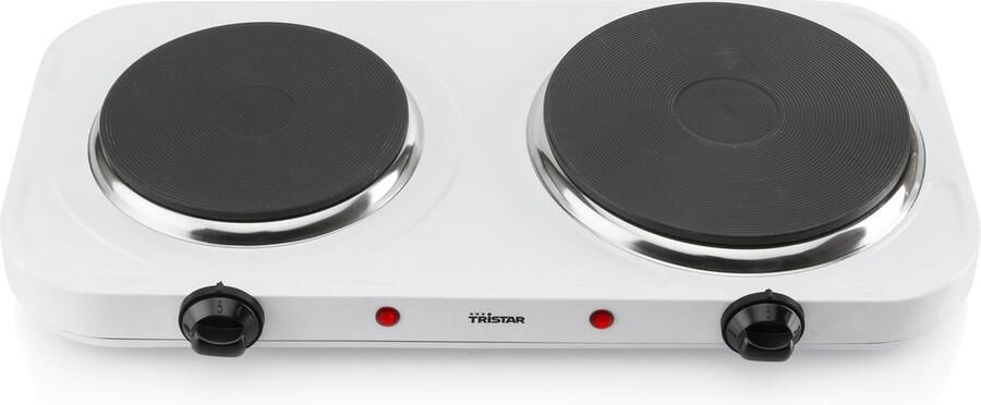 Tristar KP-6245 Dubbele Kookplaat Elektrische Kookplaat Vrijstaand 2 Kookzones Wit - Foto 4