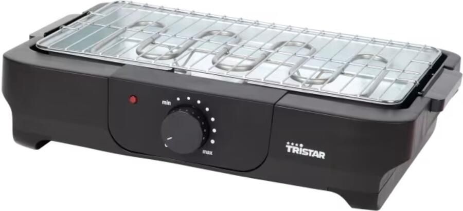 Tristar elektrische tafelbarbecue 2000 watt Grilloppervlakte 40 x 23 cm Met snoer van 1 meter