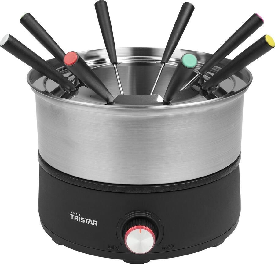 Tristar Fondueset Elektrisch FO-1110 1200W 1 5L voor 8 personen Incl 8 fonduevorkjes PFAS-vrij