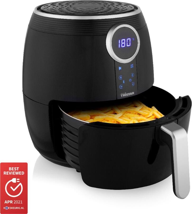 Tristar Airfryer FR-6956 Airfryer XL 4.5 liter Digitale heteluchtfriteuse 8 voorprogrammeerde bakprogramma s 80⁰C tot 200⁰C eenvoudig te reinigen Zwart - Foto 4