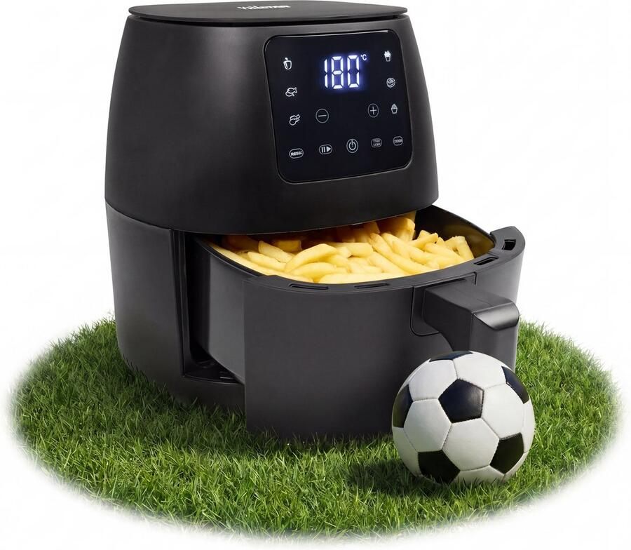 Tristar Mini Digitale Airfryer FR-9015 Heteluchtfriteuse Compact Olievrij 6 kookprogramma's Antiaanbaklaag Regelbare thermostaat 2 liter 1500W