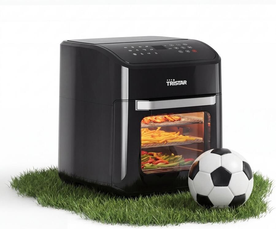 Tristar FR-9065 Airfryer Oven – 12L Capaciteit 1800W – Digitaal Touchscreen 12 Programma s – Inclusief Frietmand Grillrekken en Kruimellade – Zwart - Foto 2