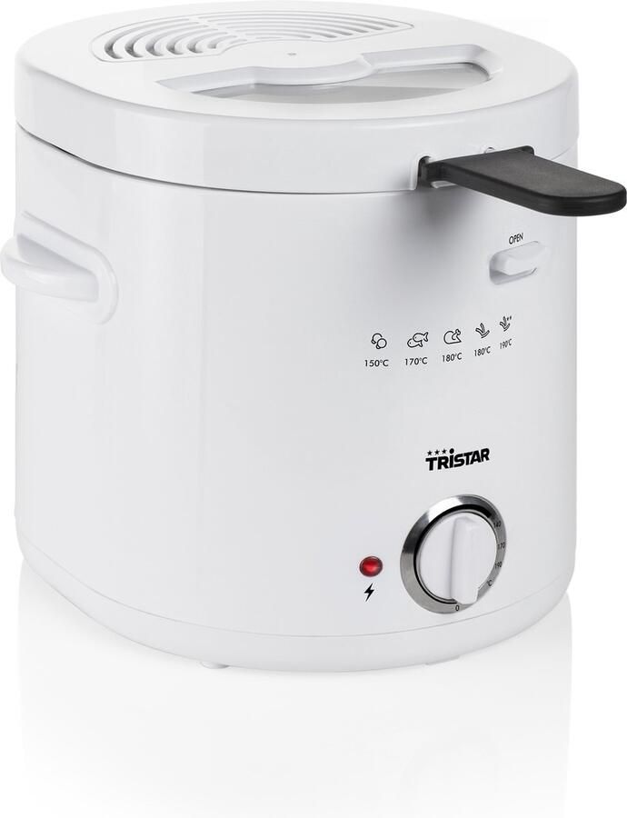 Tristar FR-6941 Friteuse – Compacte Frituurpan 1.5 liter – Cool Touch Behuizing Wit