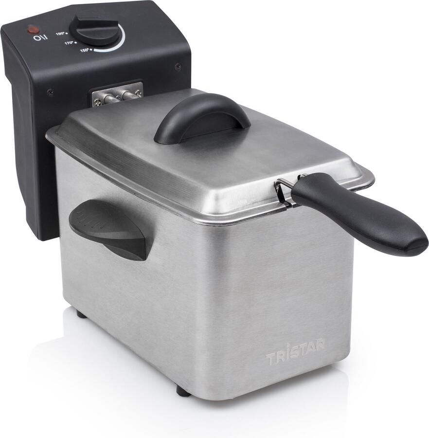 Tristar Friteuse FR-6919 Frituurpan Klein Camping Friteuse 800 Watt Deep Fryer 2 Liter RVS