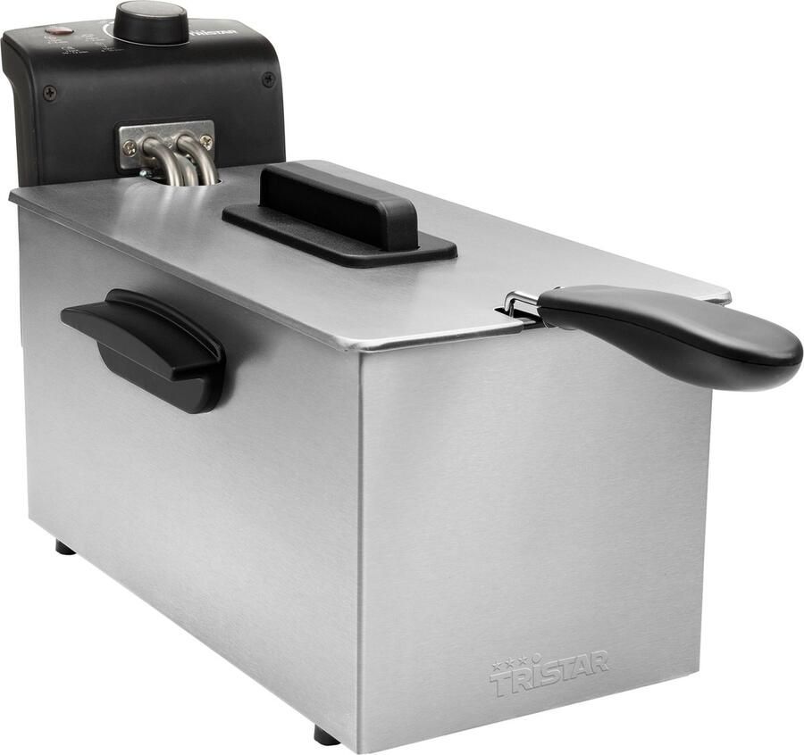 Tristar Frituurpan FR-6946 Friteuse 3 liter Koude Zone Technologie In te stellen tot 190⁰ C Met uitneembare binnenpan Gemakkelijk schoon te maken RVS