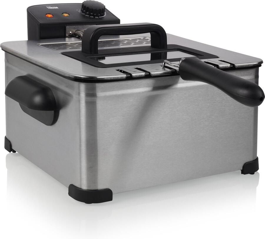 Tristar Friteuse FR-6949 Frituurpan 5 liter Multifunctioneel 1 grote en 2 kleine friteusemanden RVS