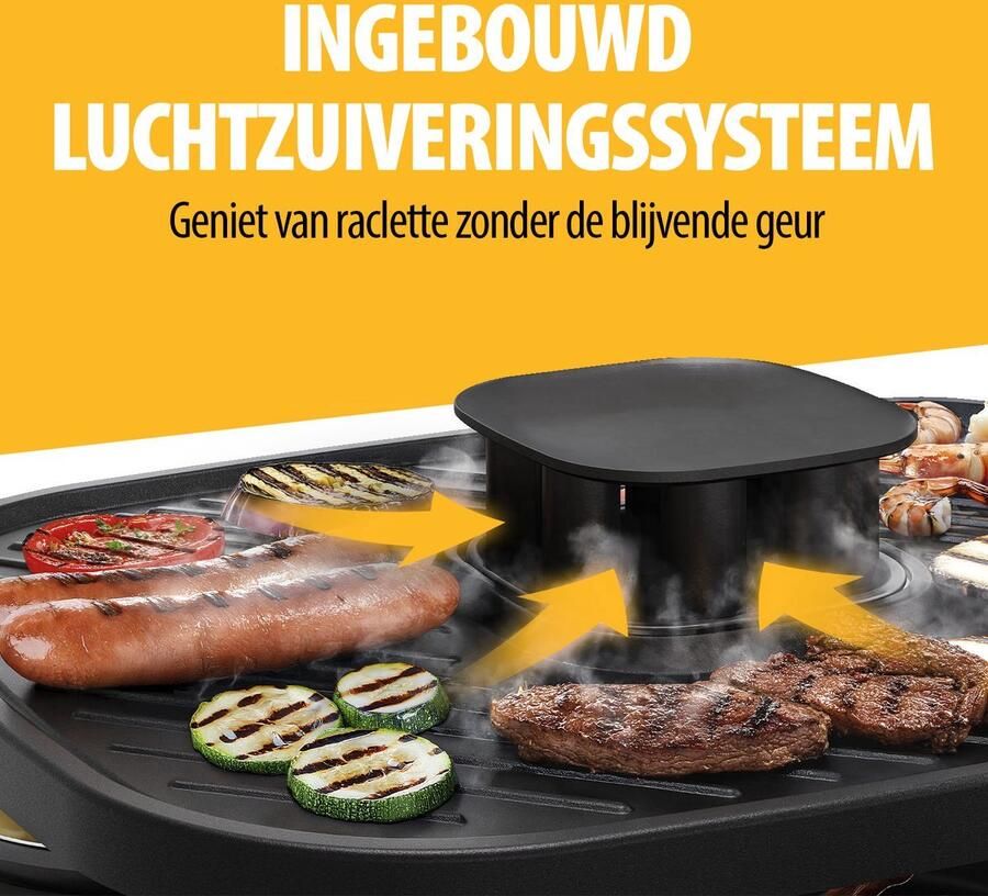Tristar Gourmetset RA-2760 Clean Air Ingebouwde afzuiging 1100W Bakplaat 6 personen