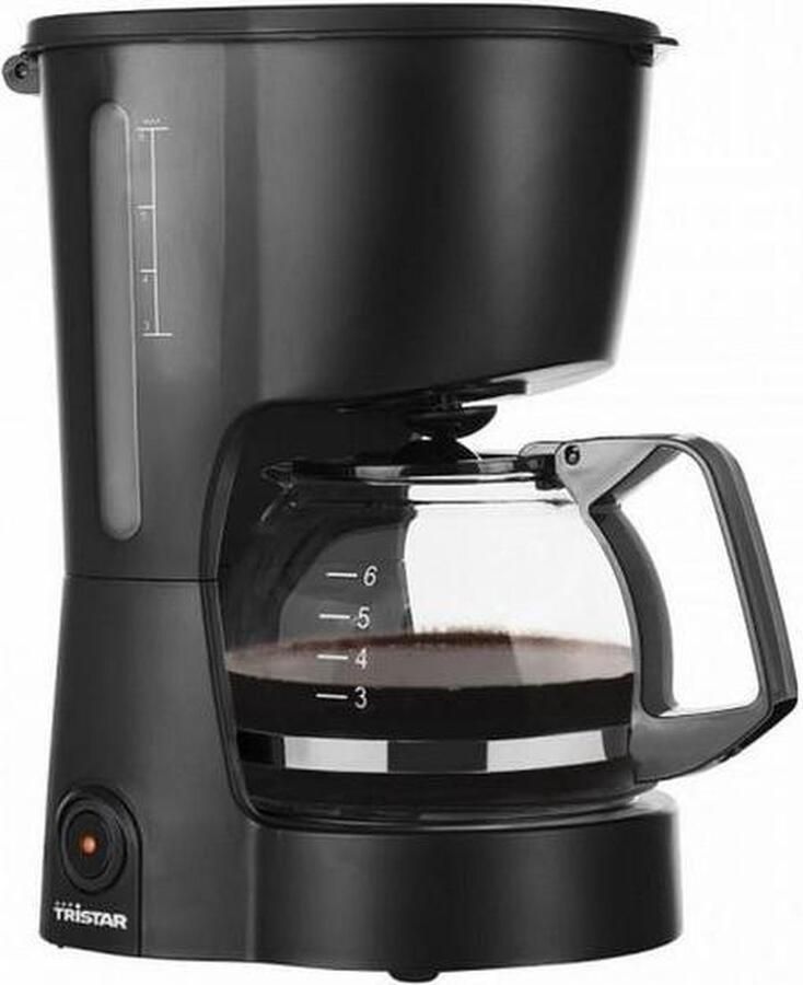 Tristar Koffiezetapparaat CM-1246 Filter-koffiezetapparaat Geschikt voor Camping gebruik Compact en gemakkelijk mee te nemen Glazen kan 0.6 liter Druppelstop Automatische uitschakeling 600 watt Zwart