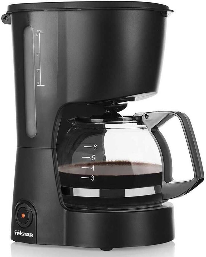 Tristar Koffiezetapparaat CM-1246 Filter-koffiezetapparaat Geschikt voor Camping gebruik Compact en gemakkelijk mee te nemen Glazen kan 0.6 liter Druppelstop Automatische uitschakeling 600 watt Zwart
