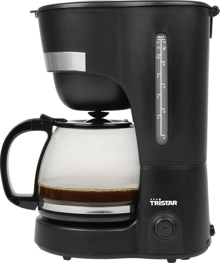 Tristar CM-1282 Koffiezetapparaat filterkoffie 750W 1 25L glazen kan Non drip Zwart