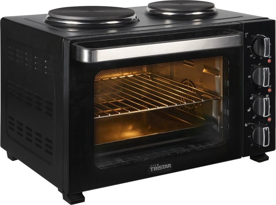 Tristar OV-3670 Convectie Oven Met 2 Kookplaten 35L 3200W Zwart