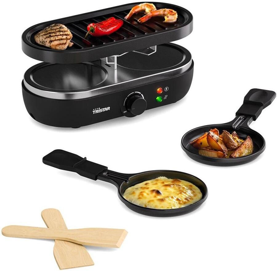 Tristar PD-9053 Raclette Mini – Voor 2 Personen – Compact & Gebruiksvriendelijk
