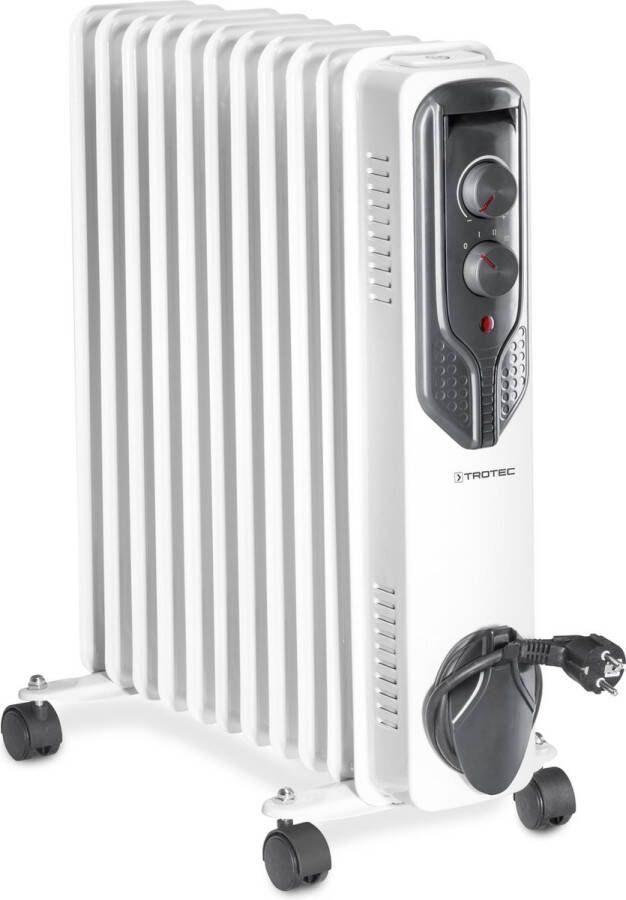 Trotec Oliegevulde elektrische radiator TRH 21 E 3 warmtestanden 8min opwarmen vorstbeschermingsfunctie