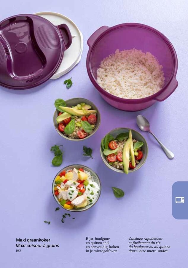 Tupperware Rijstmaker Rijstkoker in magnetron — 3L - Foto 3